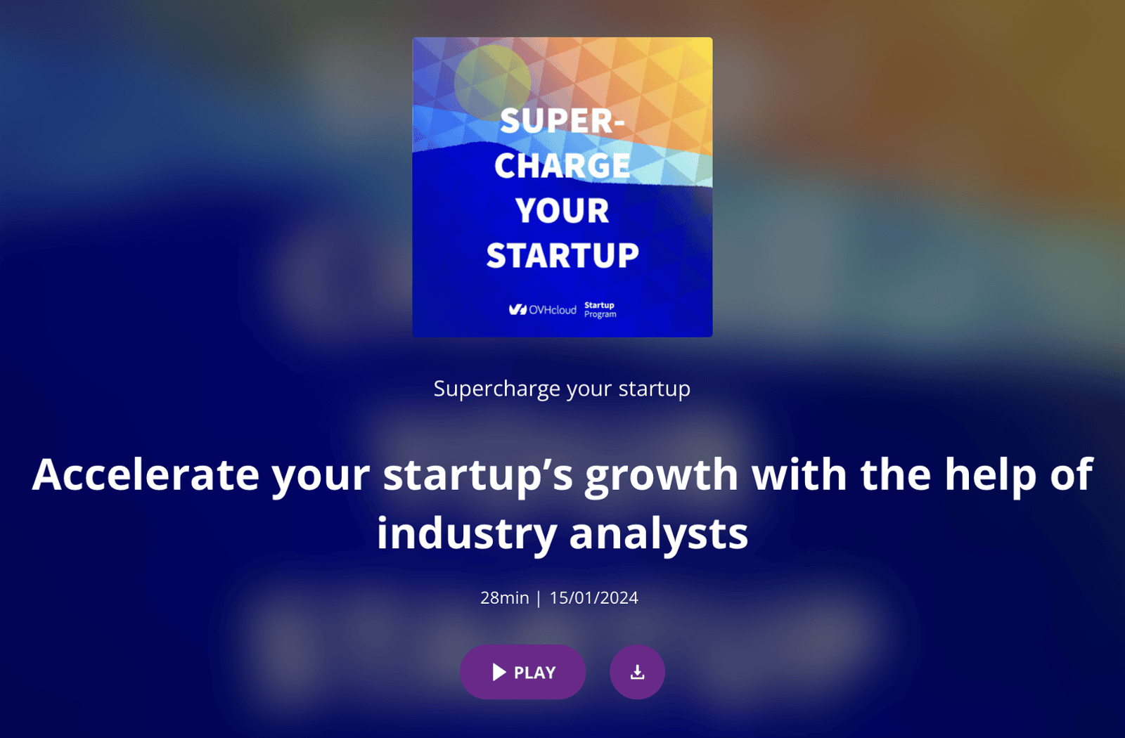 Podcast: OVHcloud Startup Program